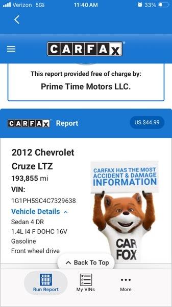 Chevrolet Cruze LTZ 2012