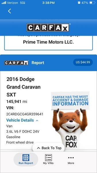 Dodge Grand Caravan SXT 2016