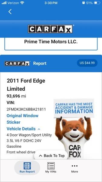 Ford Edge Limited FWD 2011