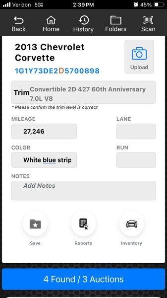 Chevrolet Corvette 427 60th Anniversary 2013