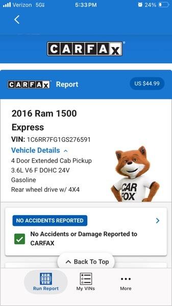 RAM 1500 4WD Quad Cab 140.5" Express *Ltd Avail* 2016