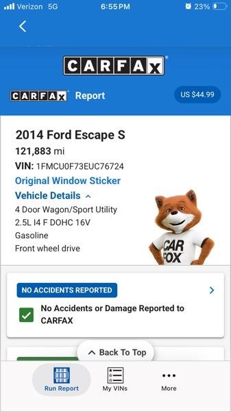 Ford Escape S FWD 2014