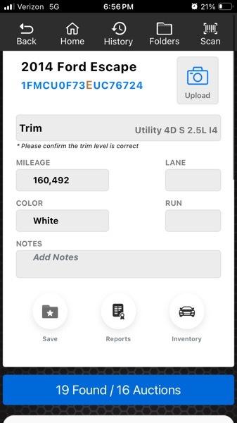 Ford Escape S FWD 2014