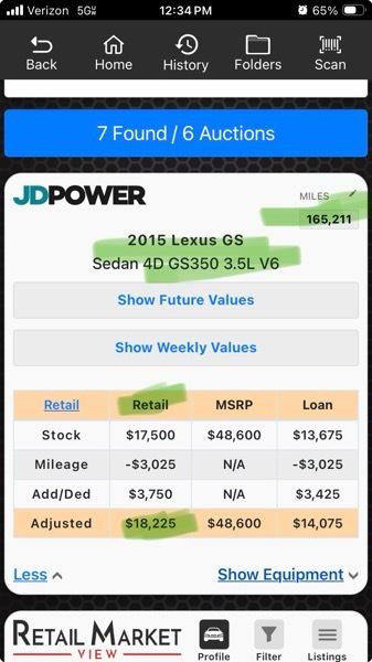 Lexus GS 350 RWD 2015