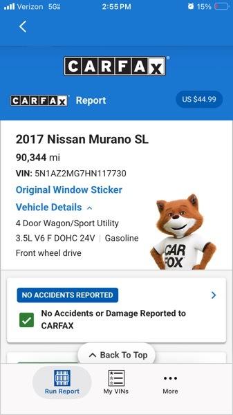 Nissan Murano Platinum FWD 2017