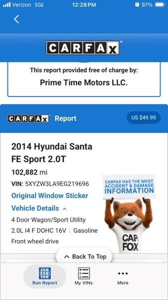 Hyundai Santa Fe Sport 2.0T FWD 2014