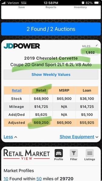 Chevrolet Corvette Grand Sport Preferred w/2LT Coupe Auto 2019