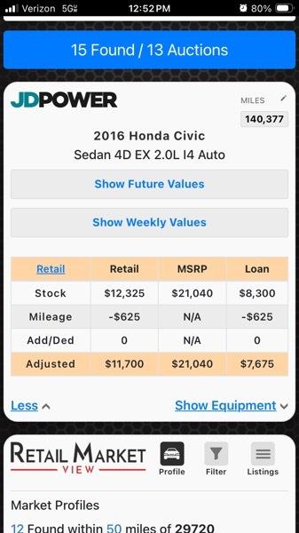 Honda Civic EX Sedan CVT 2016