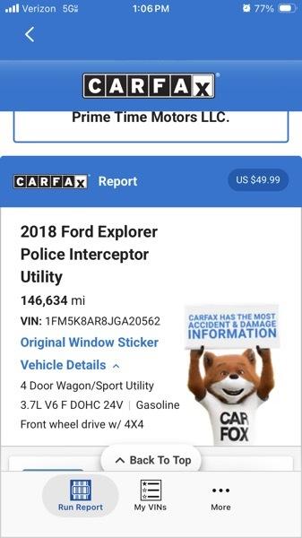 Ford Explorer Police 4WD 2018