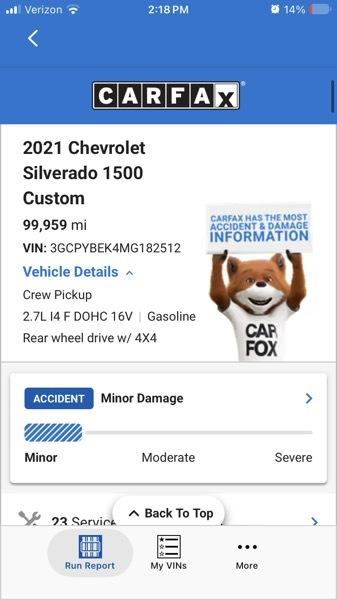 Chevrolet Silverado 1500 4WD Crew Cab 147" Custom 2021
