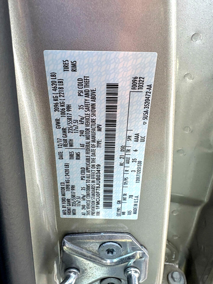 Ford Escape S FWD 2018 Ford Escape S FWD 2018