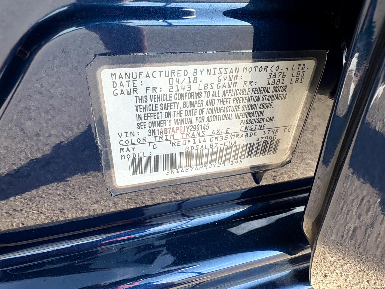 2018 Nissan Sentra S photo 8