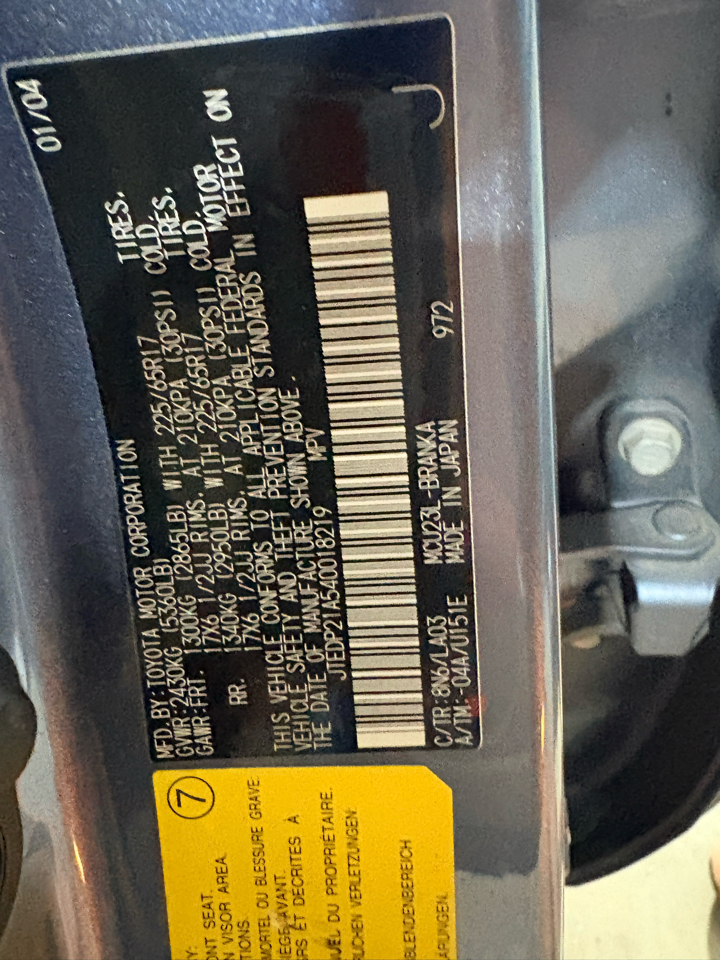 Toyota Highlander  2004