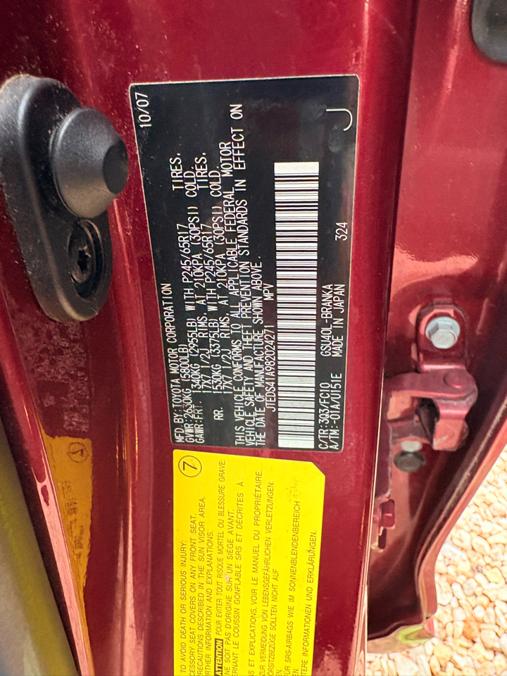 Toyota Highlander FWD 4dr Base (Natl) 2008