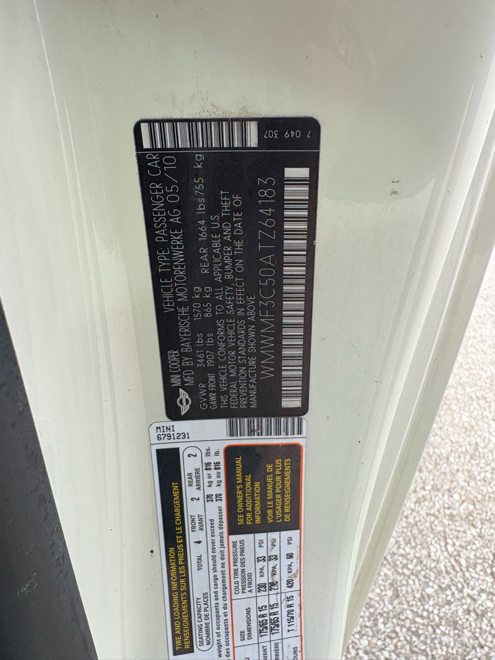 MINI Cooper Hardtop 2dr Cpe 2010