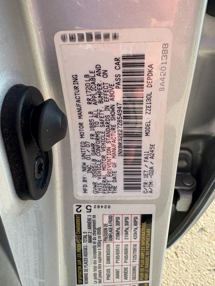 Toyota Corolla 4dr Sdn Auto CE (Natl) 2007