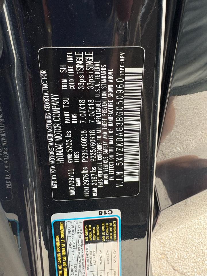 Hyundai Santa Fe AWD 4dr V6 Auto Limited 2011