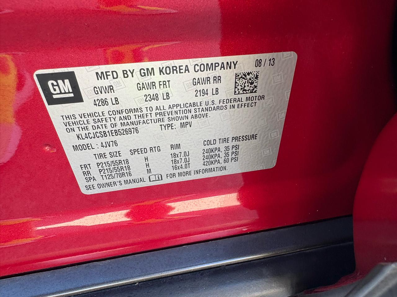 Buick Encore FWD 4dr Leather 2014