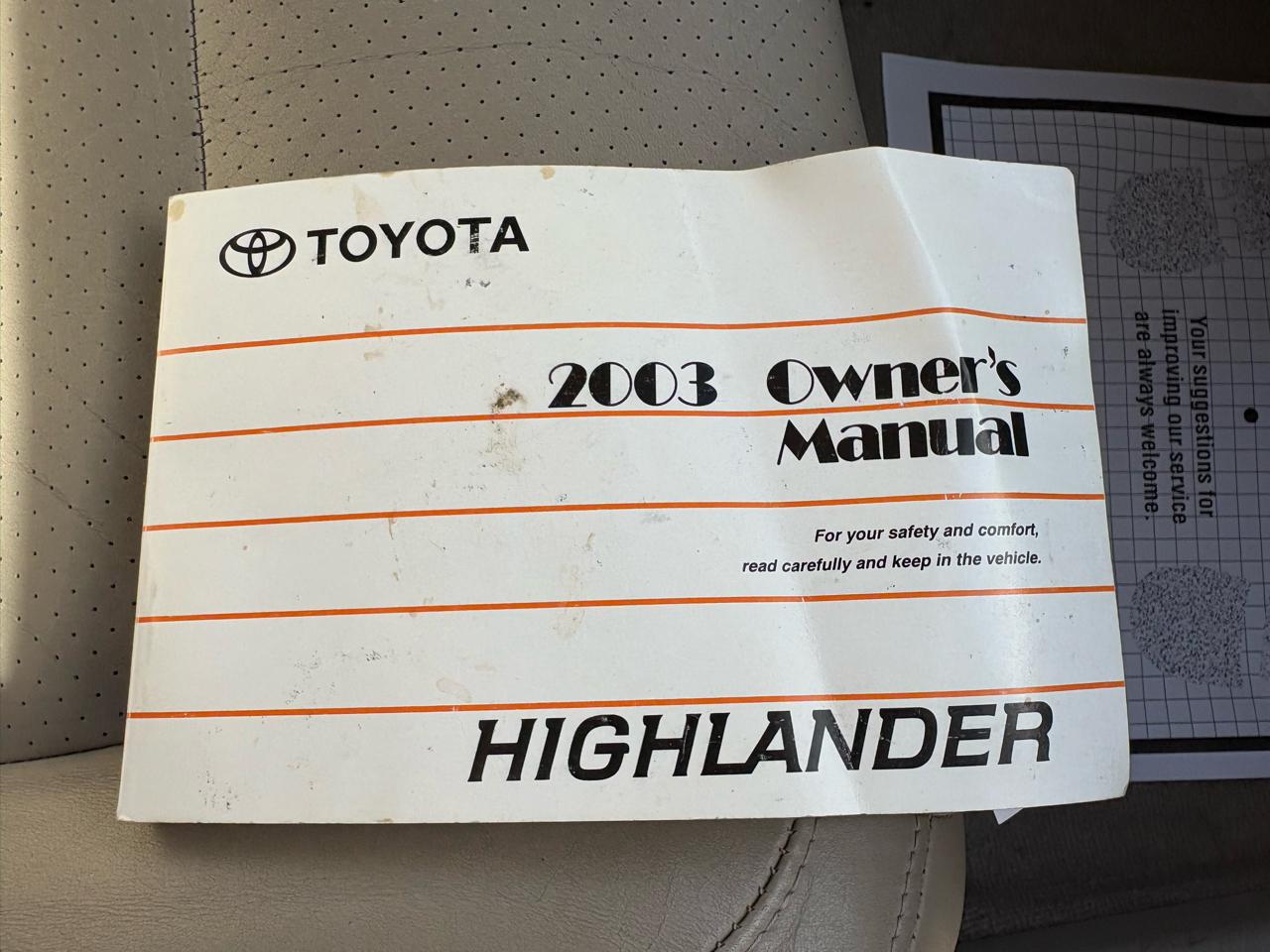 Toyota Highlander 4dr V6 4WD (Natl) 2003