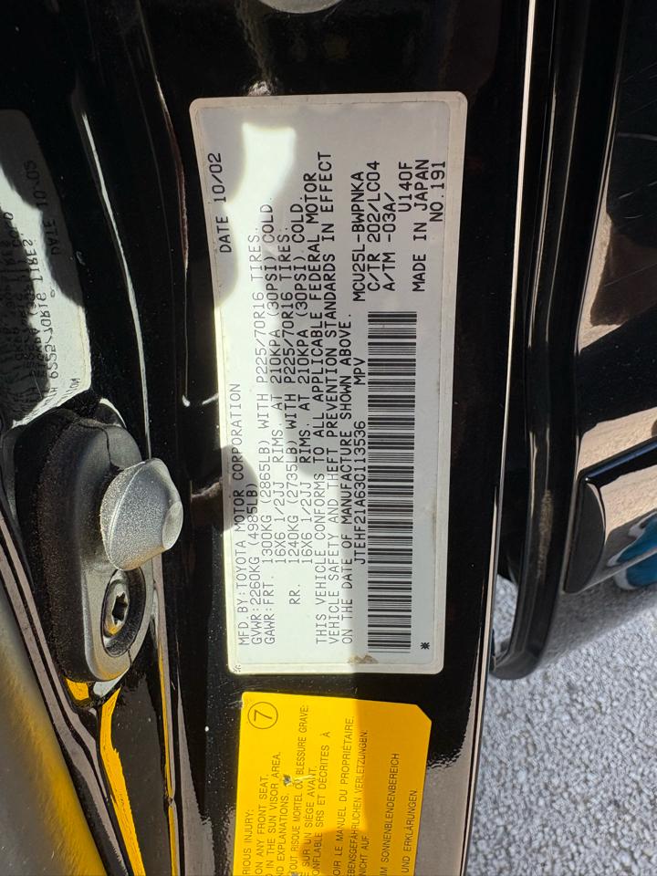 Toyota Highlander 4dr V6 4WD (Natl) 2003