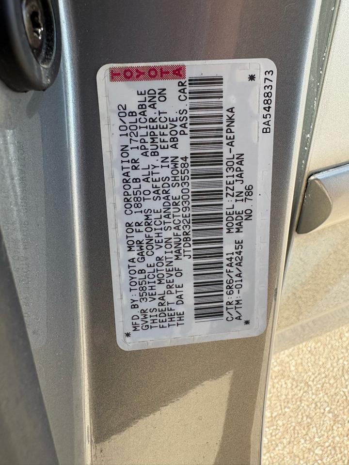 Toyota Corolla  2003