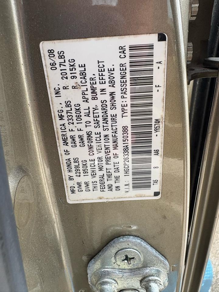 Honda Accord Sdn  2008