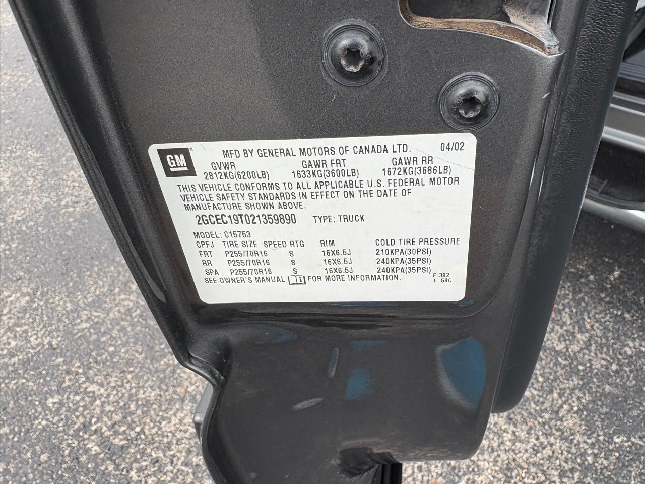 Chevrolet Silverado 1500  2002