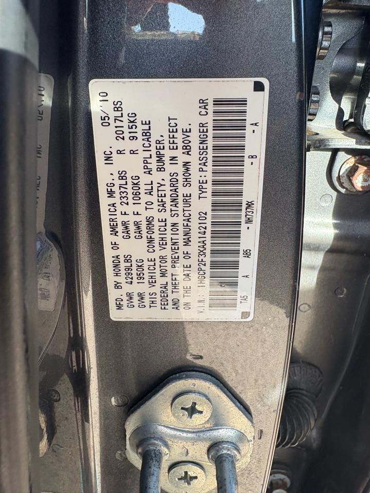 Honda Accord Sdn 4dr I4 Auto LX 2010