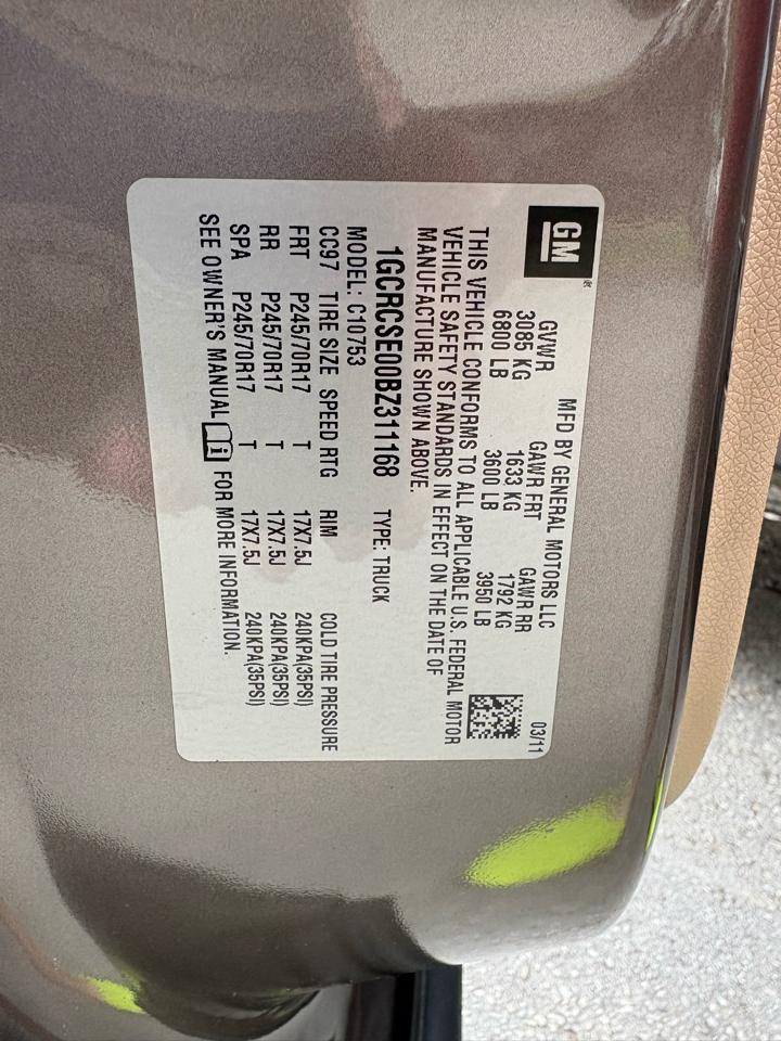 Chevrolet Silverado 1500 2WD Ext Cab 143.5" LT 2011