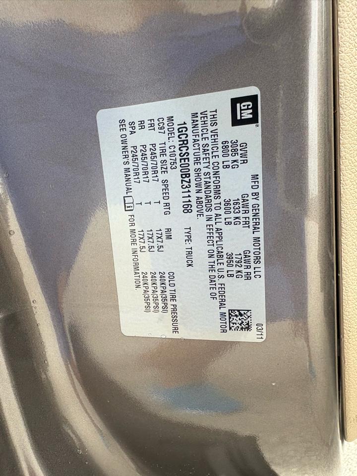 Chevrolet Silverado 1500 2WD Ext Cab 143.5" LT 2011