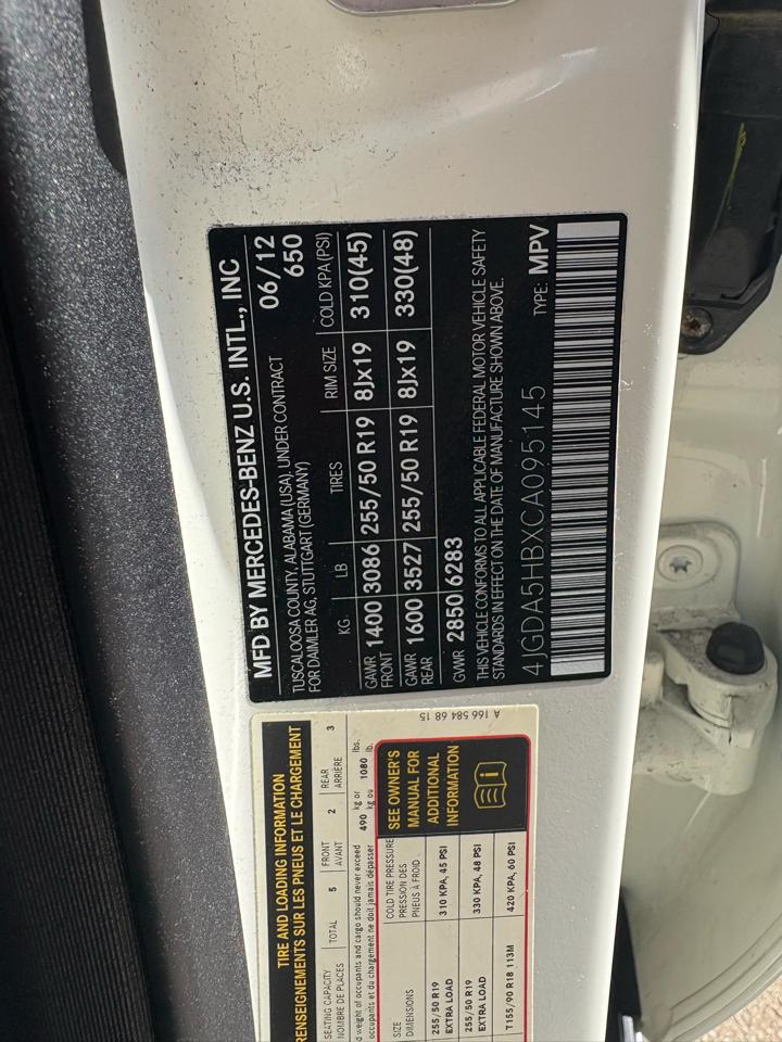 Mercedes-Benz M-Class 4MATIC 4dr ML 350 2012