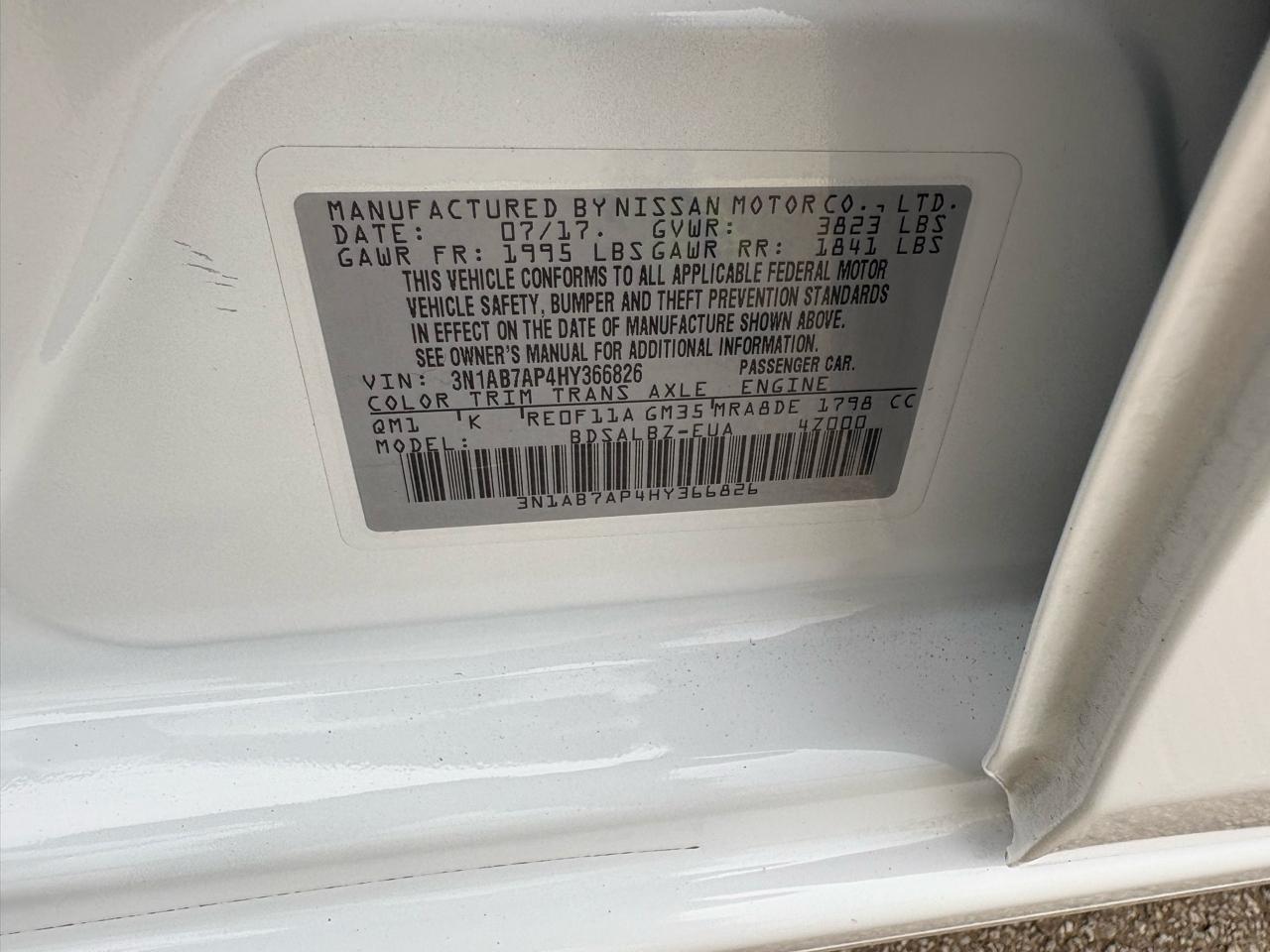 Nissan Sentra S CVT 2017