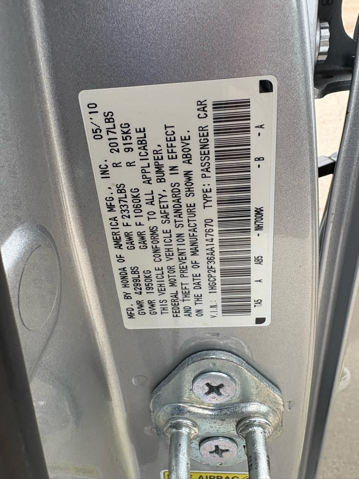 Honda Accord Sdn 4dr I4 Auto LX 2010