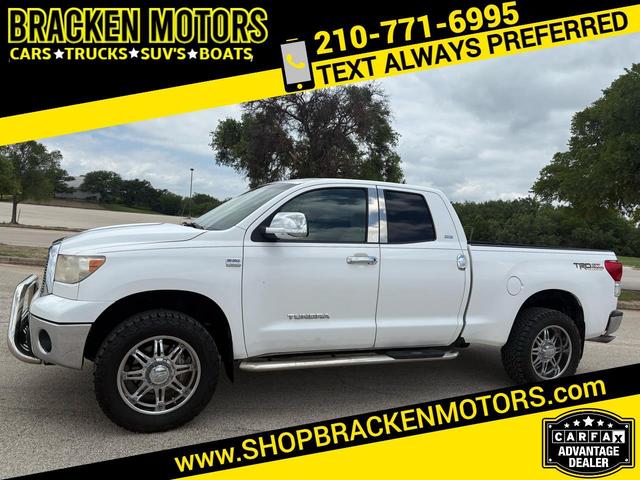 White 2010 Toyota Tundra Tundra-Grade Double Cab 4.6L Pickup Truck 4X2 Automatic