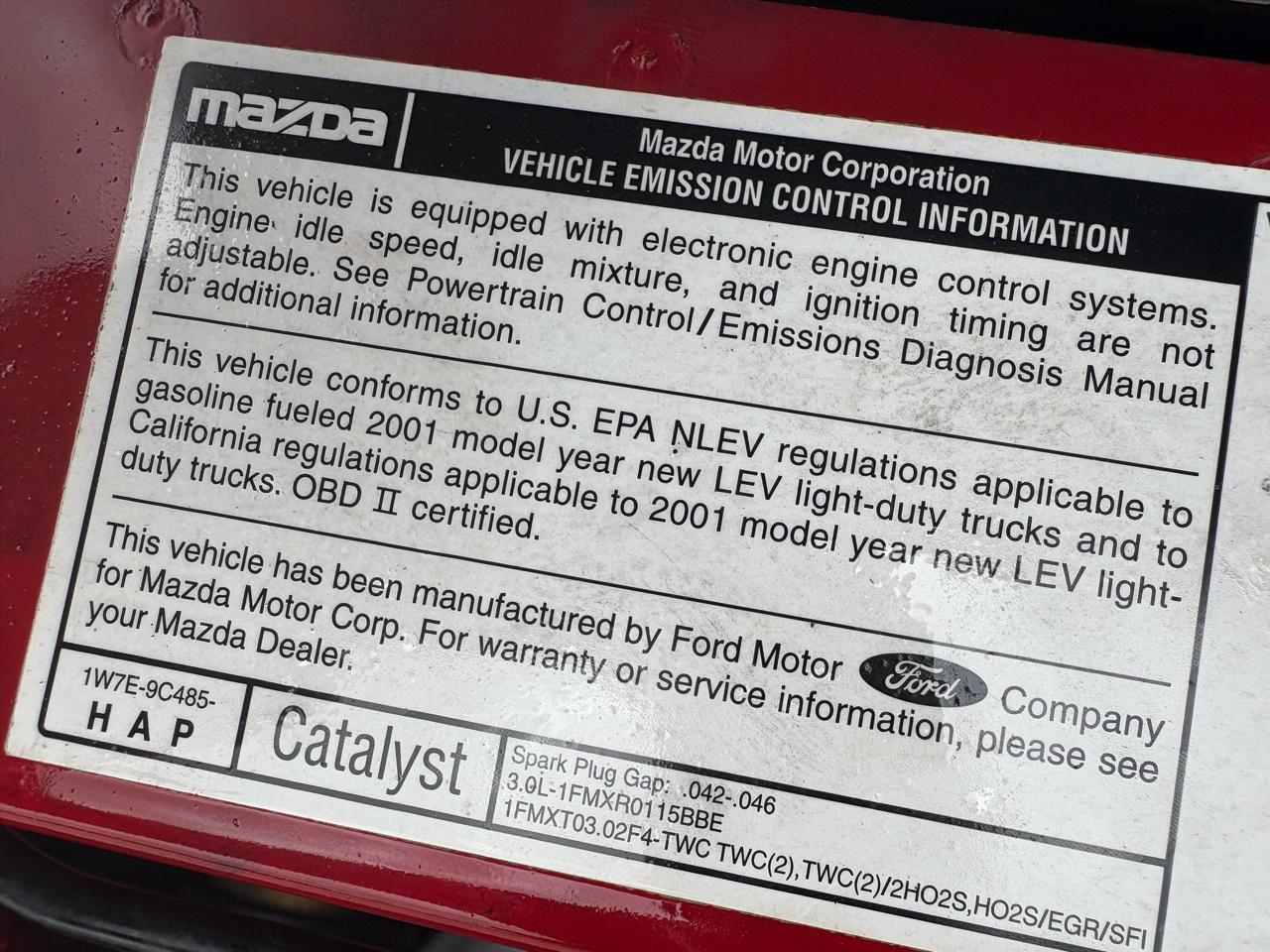 Mazda B-Series 2WD Truck  2001