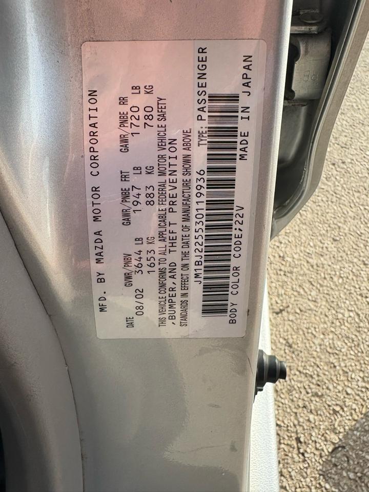 Mazda Protege 4dr Sdn DX Auto 2003