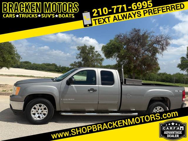 Gray 2008 GMC Sierra 1500 SLE1 Ext. Cab SB 4WD Pickup Truck Four-Wheel Drive Automatic