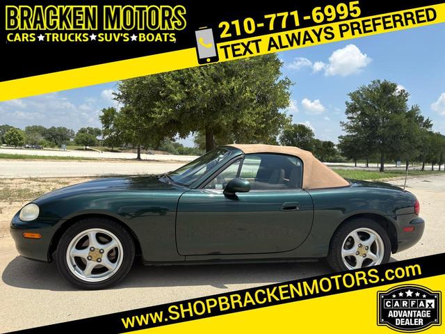 Green 1999 Mazda MX-5 Miata Base Convertible Rear-Wheel Drive Automatic