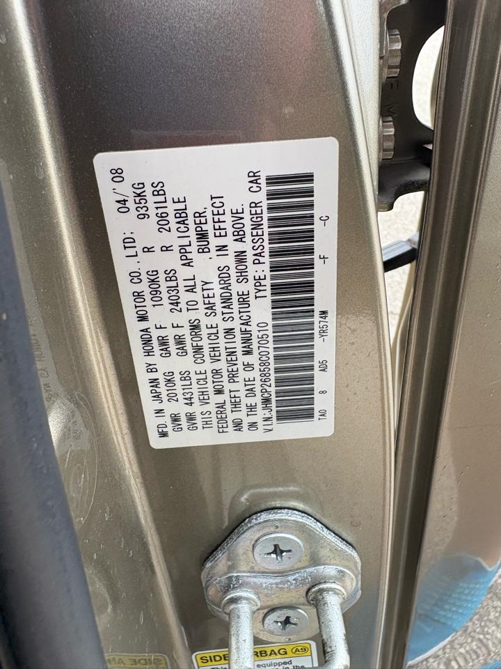 Honda Accord Sdn  2008