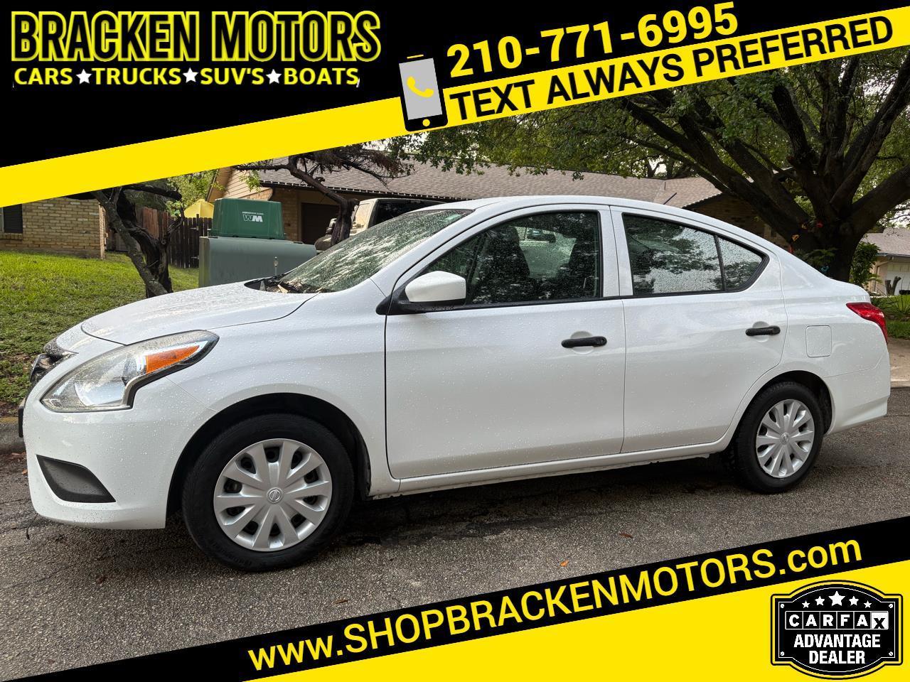 Nissan Versa Sedan S Manual 2019