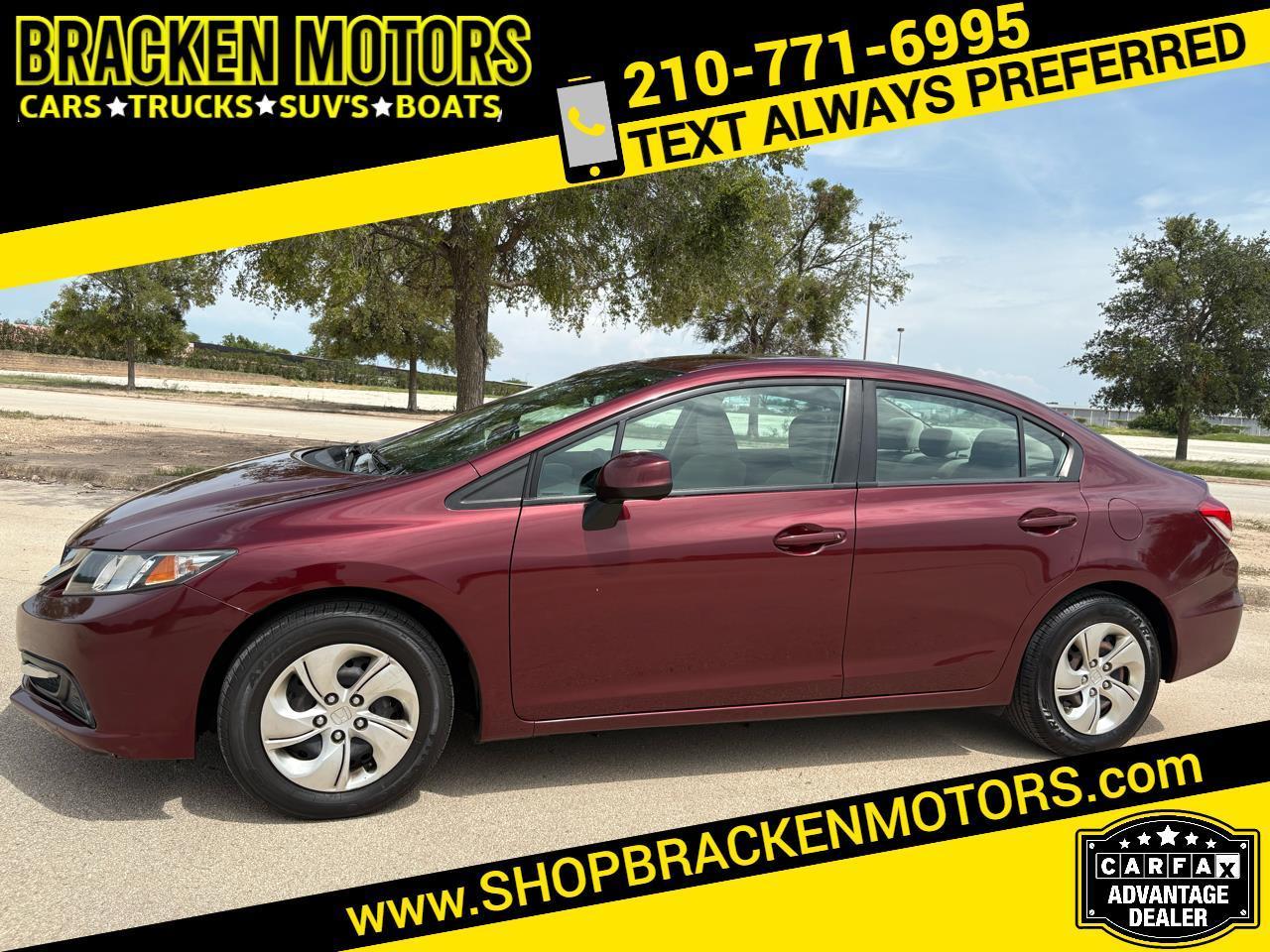 Honda Civic Sdn 4dr Auto LX 2013