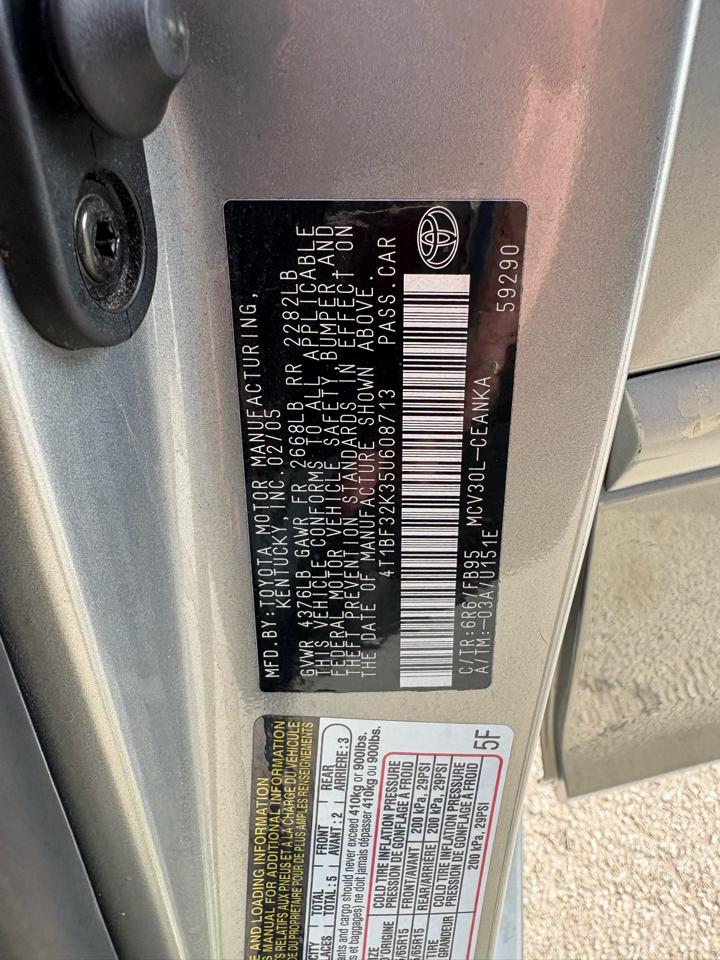 Toyota Camry 4dr Sdn LE V6 Auto (Natl) 2005