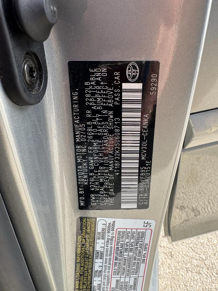 Toyota Camry 4dr Sdn LE V6 Auto (Natl) 2005