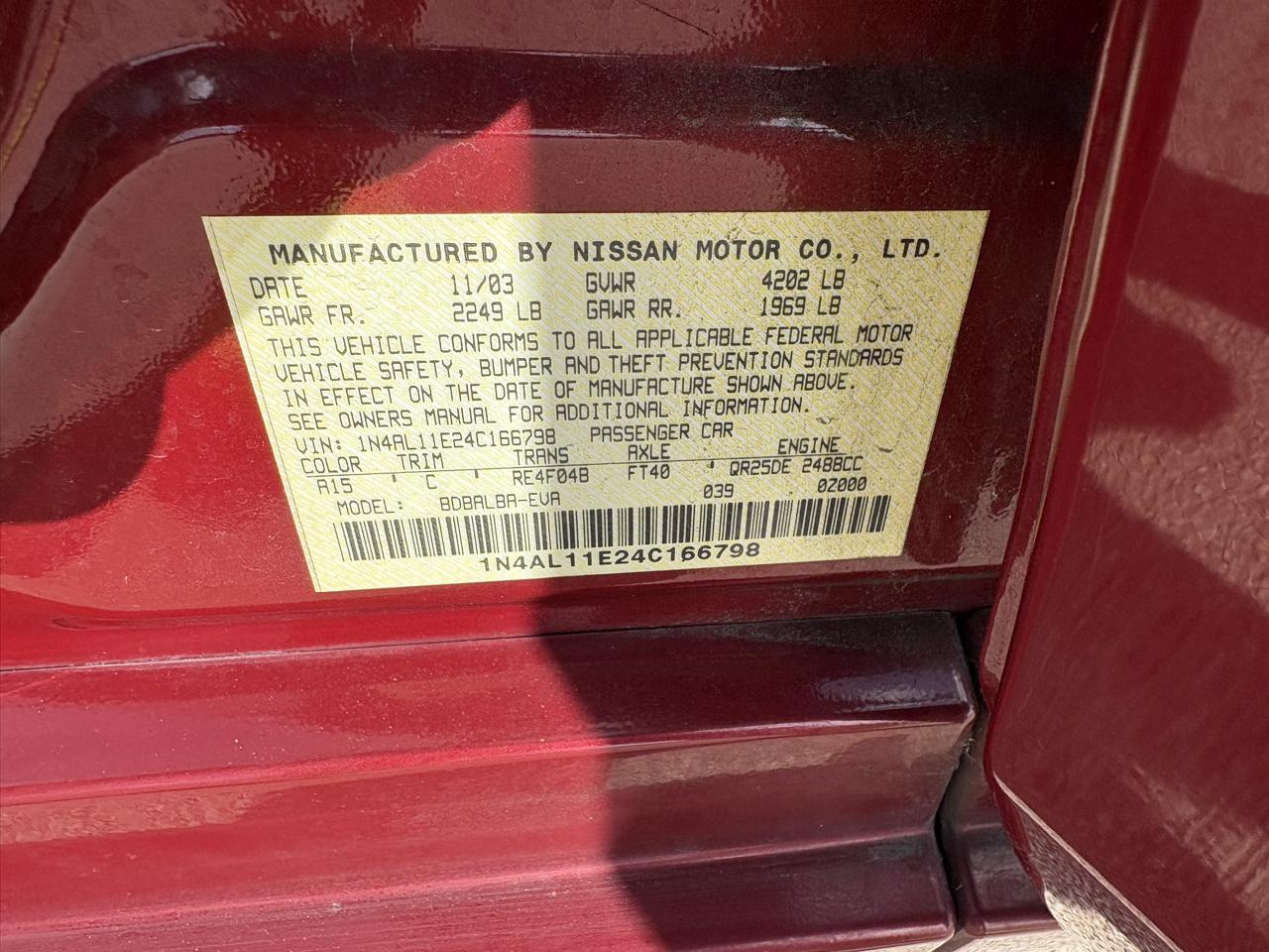 Nissan Altima  2004