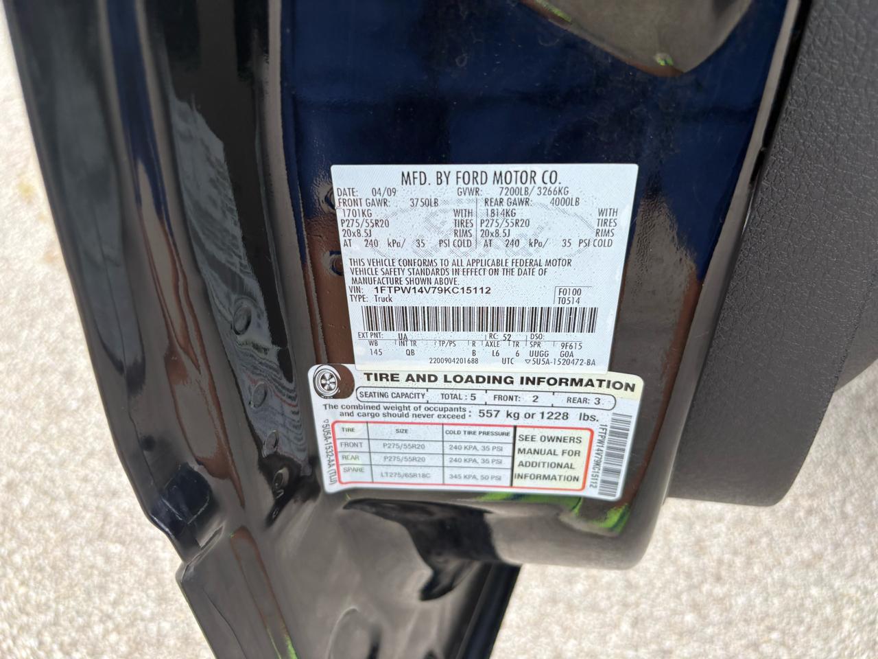 Ford F-150 4WD SuperCrew 145" FX4 2009
