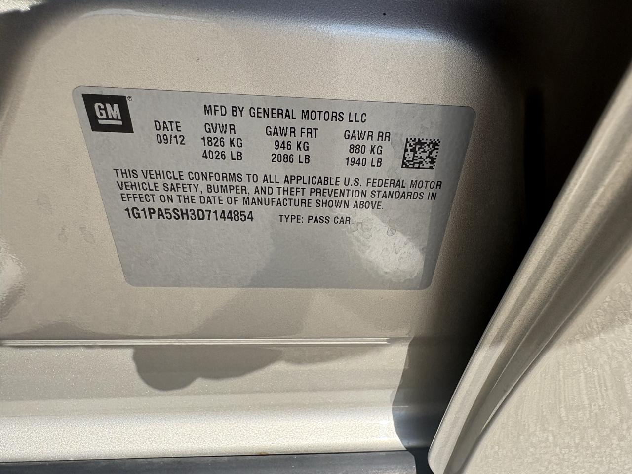 Chevrolet Cruze 4dr Sdn Auto LS 2013