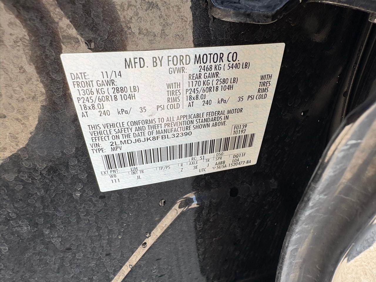 Lincoln MKX FWD 4dr 2015