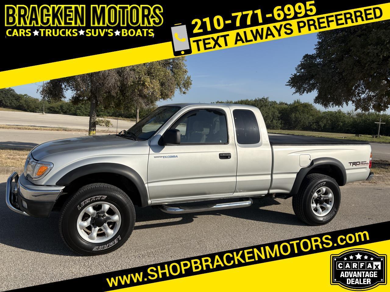 Silver 2003 Toyota Tacoma Pickup Truck Rear-Wheel Drive Automatic