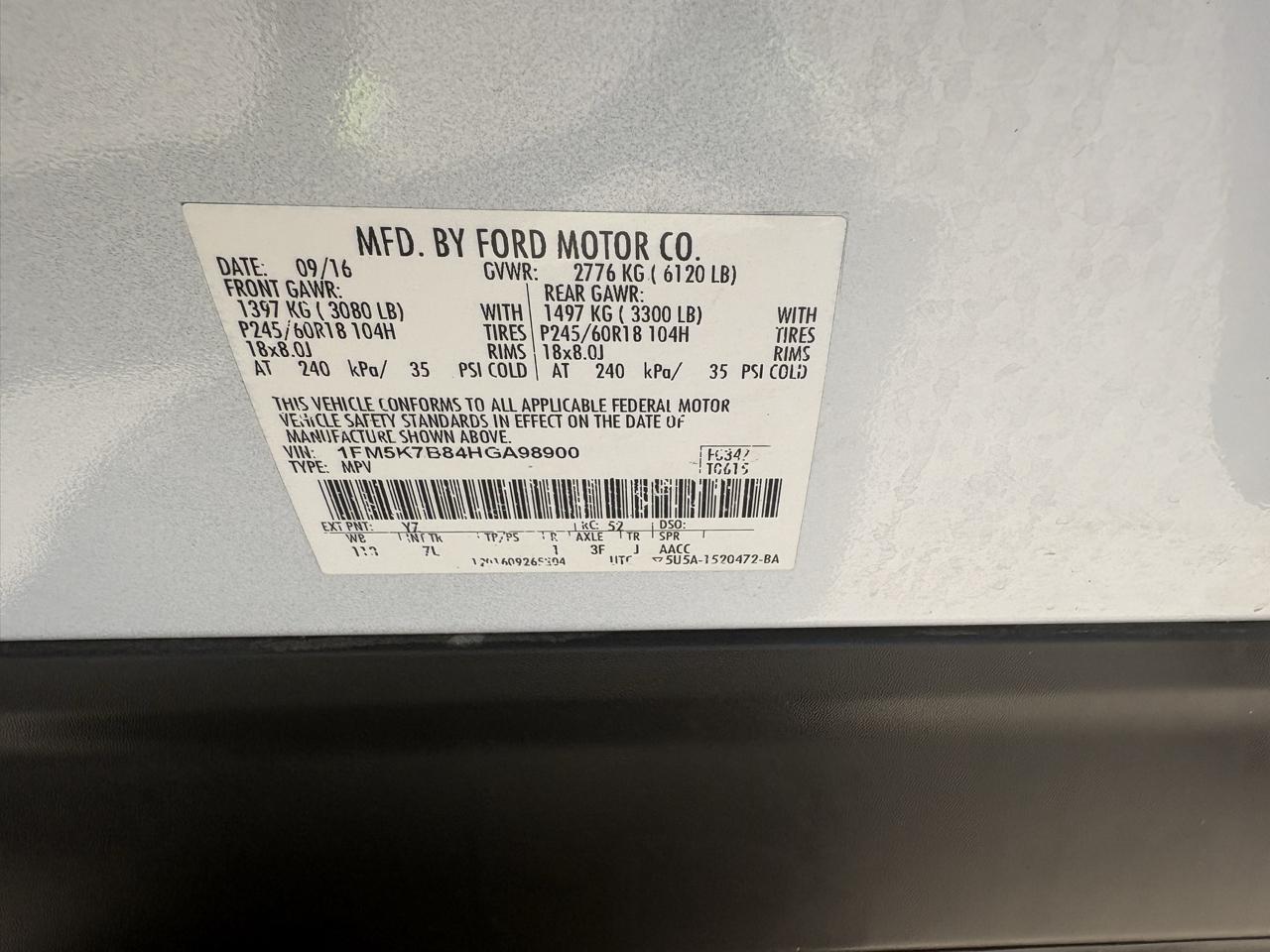 Ford Explorer Base FWD 2017