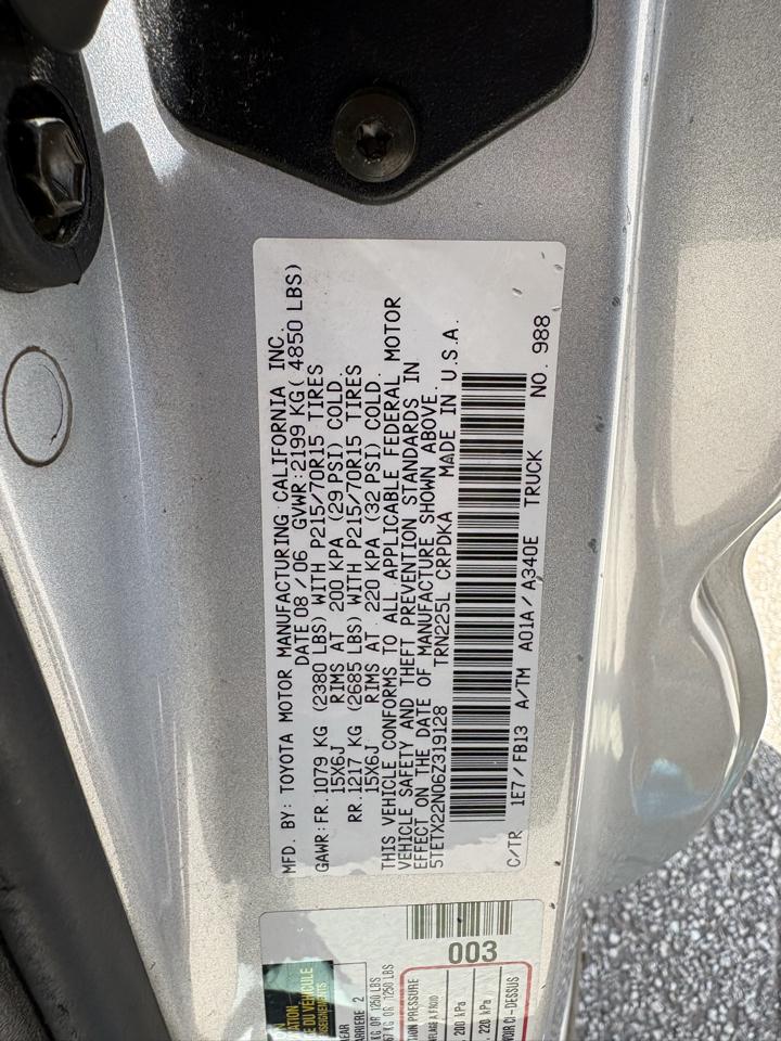 Toyota Tacoma Access Cab 2WD 2006
